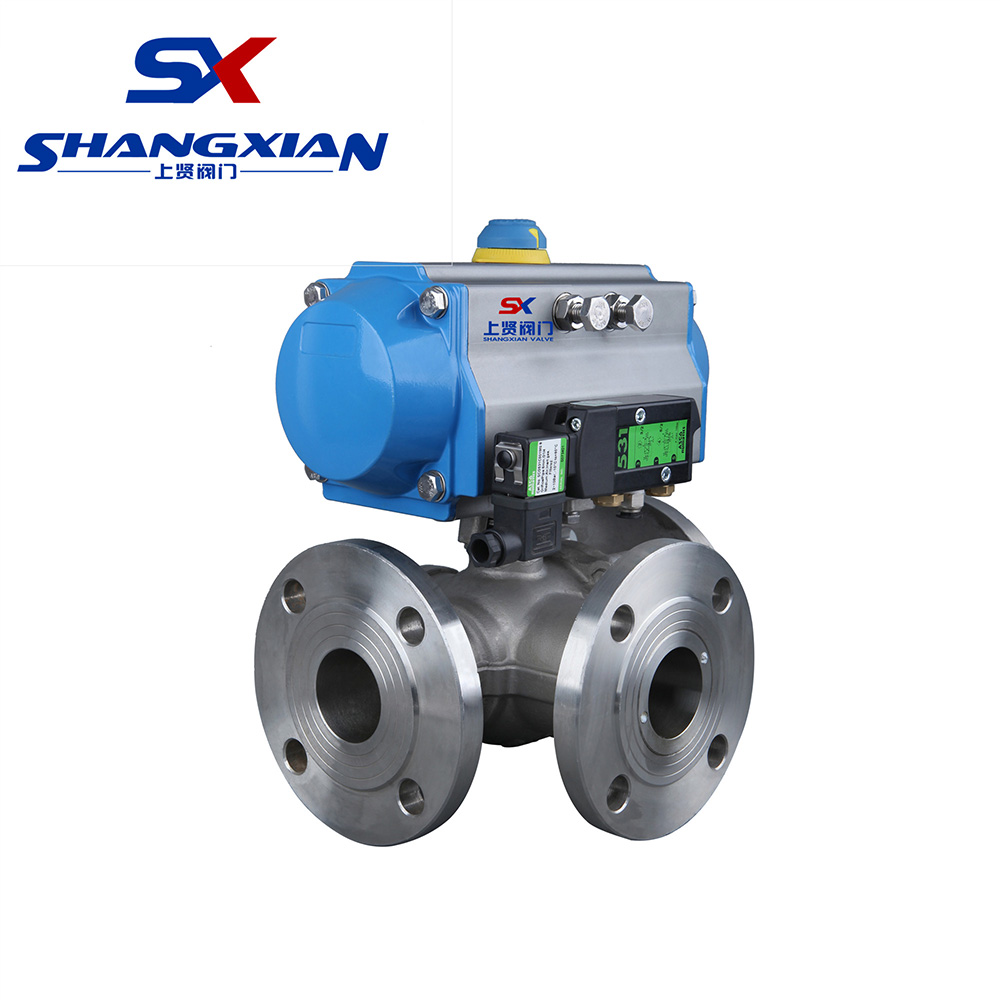 Q644/45氣動三通球閥